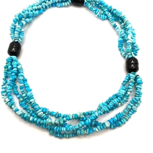 Howlite Multi Stand Necklace / Bracelet 3 Segments - Picture 4 of 9